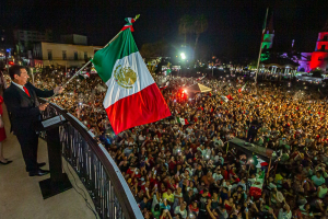 Encabeza Alcalde Mario L&oacute;pez espectacular Grito de Independencia en Matamoros