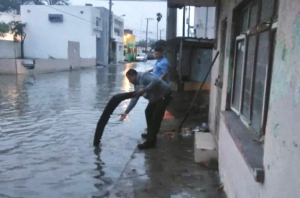 Despliega la JAD cuadrillas por lluvias del frente frio #46