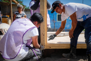 Contin&uacute;an DIF Tamaulipas, INJUVE y TECHO construyendo vivienda progresiva para poblaci&oacute;n vulnerable