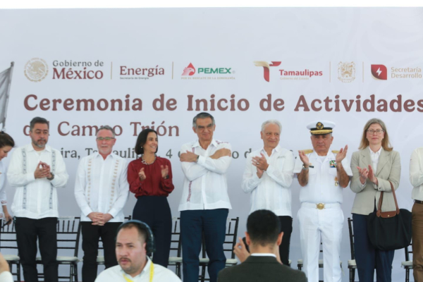 El futuro de Pemex est&aacute; en Tamaulipas: arranca Campo Tri&oacute;n en Altamira