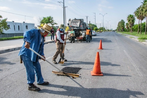 Intensificar&aacute; Gobierno de Matamoros acciones de bacheo en avenidas y calles afectadas por lluvias
