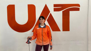 La esgrimista de la UAT Regina Pedraza llega a lo m&aacute;s alto del ranking nacional
