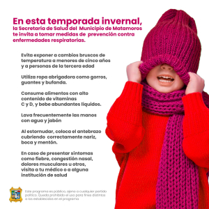Cu&iacute;date en temporada invernal