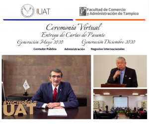 Celebra graduaciones virtuales la  Facultad de Comercio UAT Tampico