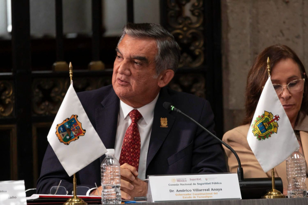 Participa Am&eacute;rico Villarreal en Consejo Nacional de Seguridad P&uacute;blica; destacan avances en Tamaulipas