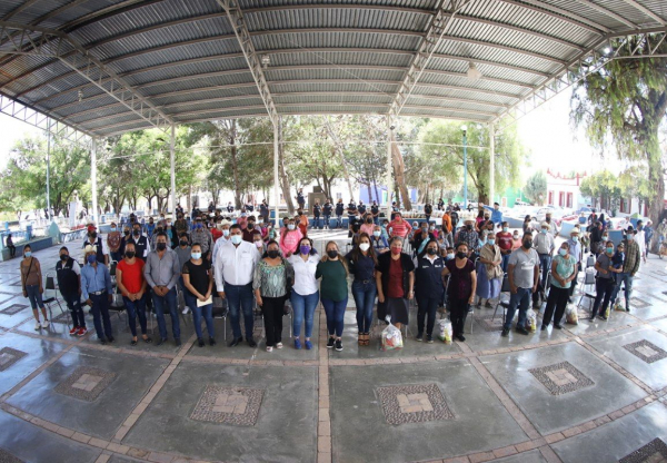 Entrega la SEBIEN productos subsidiados y apoyo alimentario