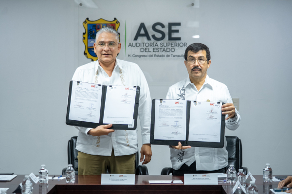 Firman convenio la UAT y la Auditor&iacute;a Superior del Estado