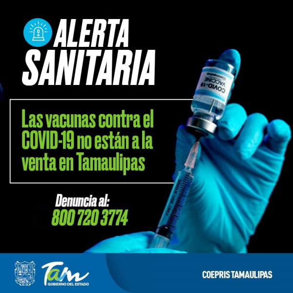 Rastrea COEPRIS 'venta' de vacuna anticovid-19