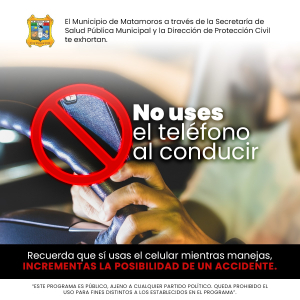 No uses el tel&eacute;fono al conducir