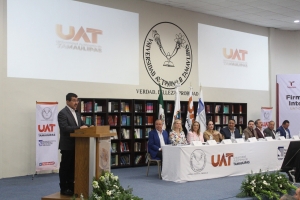Presenta D&aacute;maso Anaya proyectos acad&eacute;micos de la UAT en Nuevo Laredo