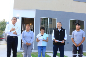 Desde la ma&ntilde;anera, Claudia Sheinbaum encabeza entrega de viviendas en Tamaulipas