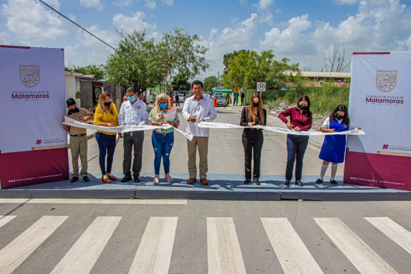 El Gobierno Municipal le sigue cumpliendo al pueblo de Matamoros; entrega nuevas obras de pavimentaci&oacute;n