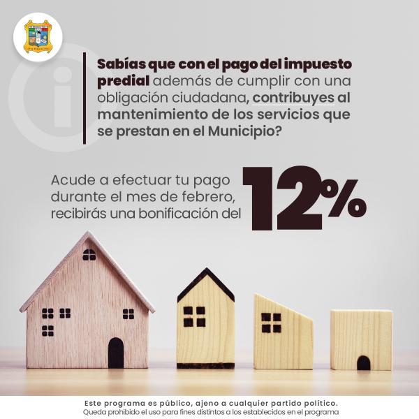 Paga a tiempo el predial y obt&eacute;n un 12 por ciento de descuento